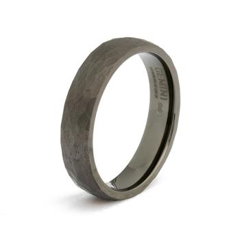 5 mm Titanring mit facettiertem schwarzem Finish - Pulso Black